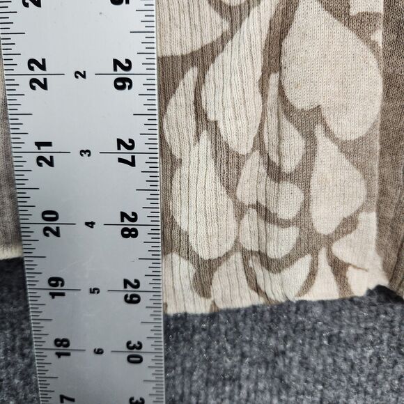 CHICOS 570162827 Tan Pink Floral Print Ninette Linen Cardigan SIZE 0 US SMALL 4 - Picture 11 of 16